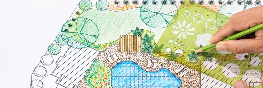 color draft of landscaping plan