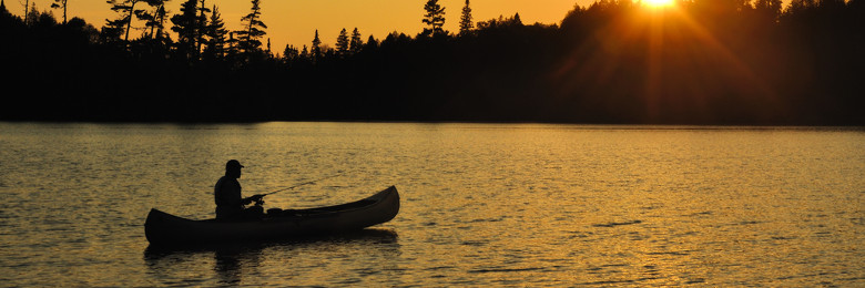 canoeing on the lake in Louisa