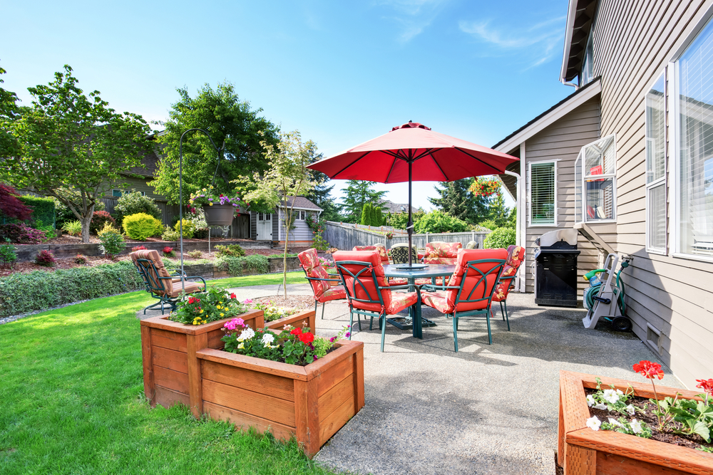 backyard with a concrete patio