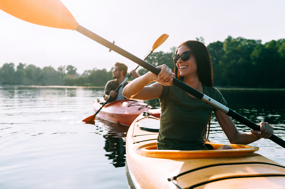 kayaking on the lake