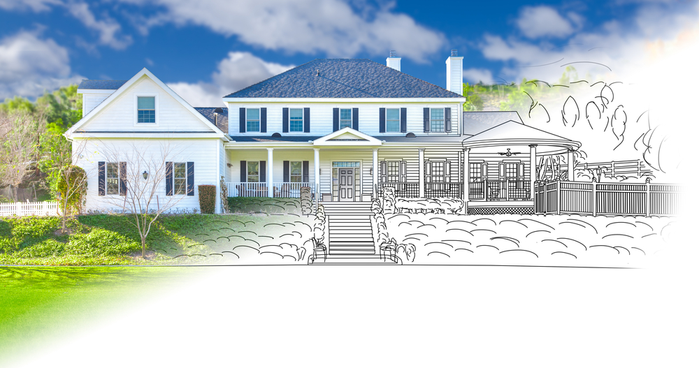 drawing of custom home