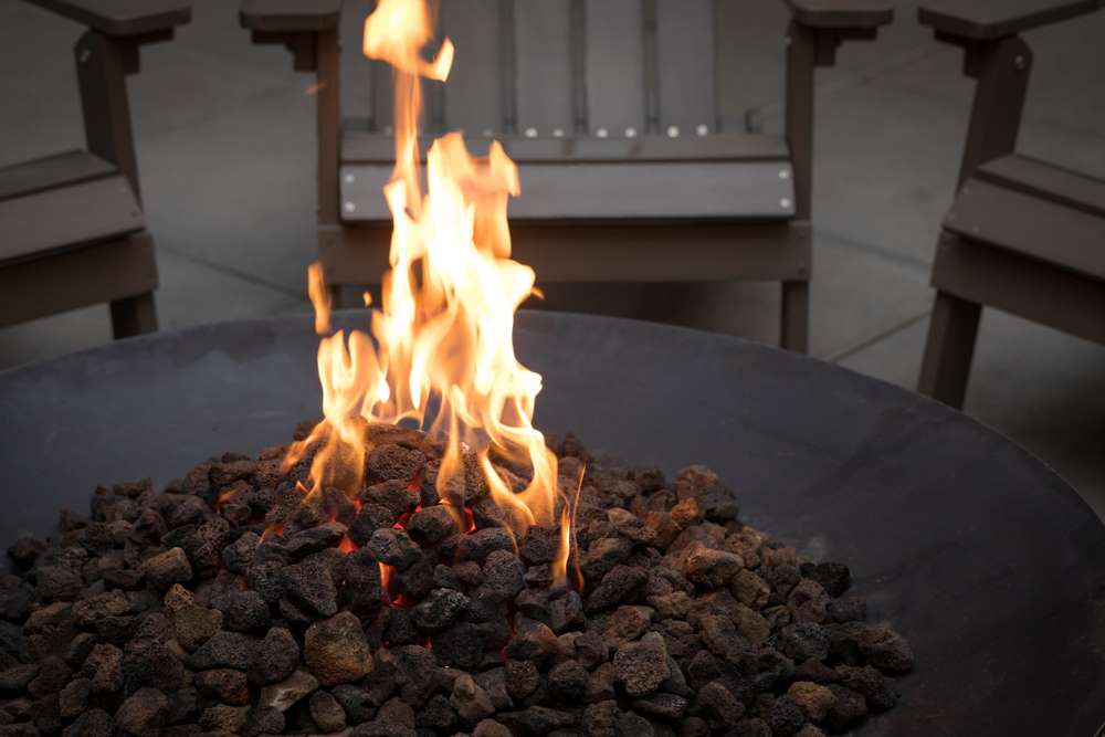 fire pit outdoors