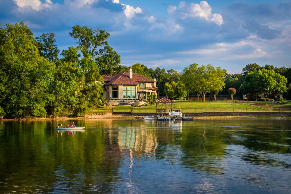 waterfront custom home