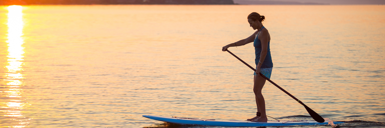 woman on paddle board